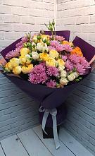 Букет цветов из:  Хризантемы и Розы #REPLACE_PRED# Твери