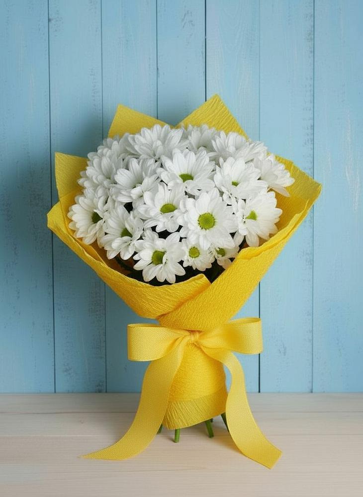 Букет Застенчивые лепестки в Твери Букет цветов из: Хризантемы в Твери