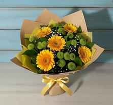Букет цветов из:  Герберы и Хризантемы в Твери
