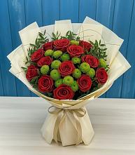 Букет цветов из:  Розы и Хризантемы #REPLACE_PRED# Твери